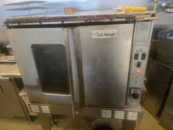 Commercial US Range oven serviced by Calgary appliance repair specialist
