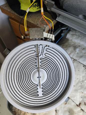 Stove heating element replacement by Calgary appliance repair specialist