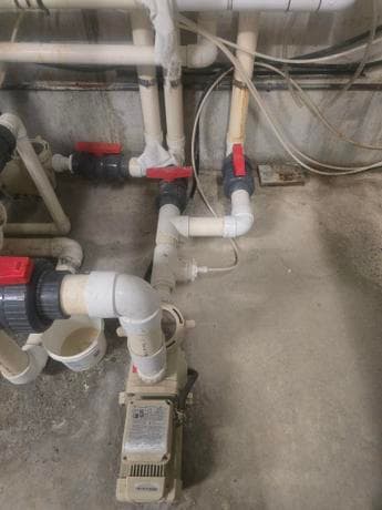 Calgary plumber basement pump PVC pipe system
